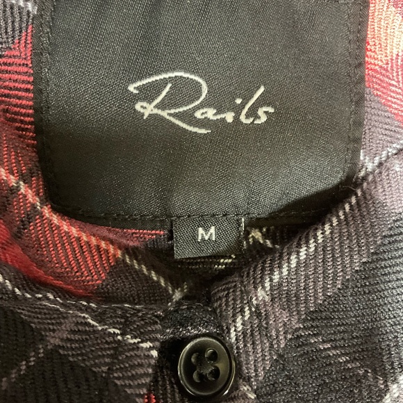 Rails Women’s Button Up Hunter Plaid Shirt Size M casual fall - Picture 6 of 8